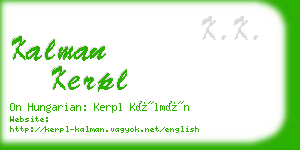 kalman kerpl business card